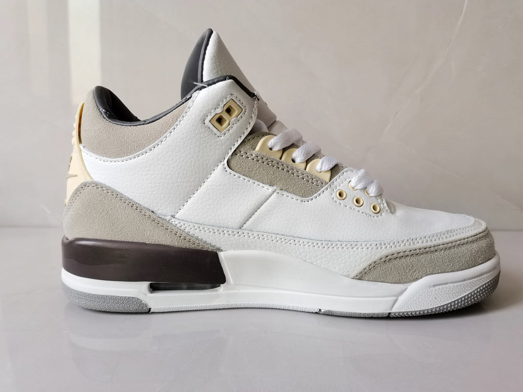Air Jordan 3 Retro SP Sneakers in Sail and Grey