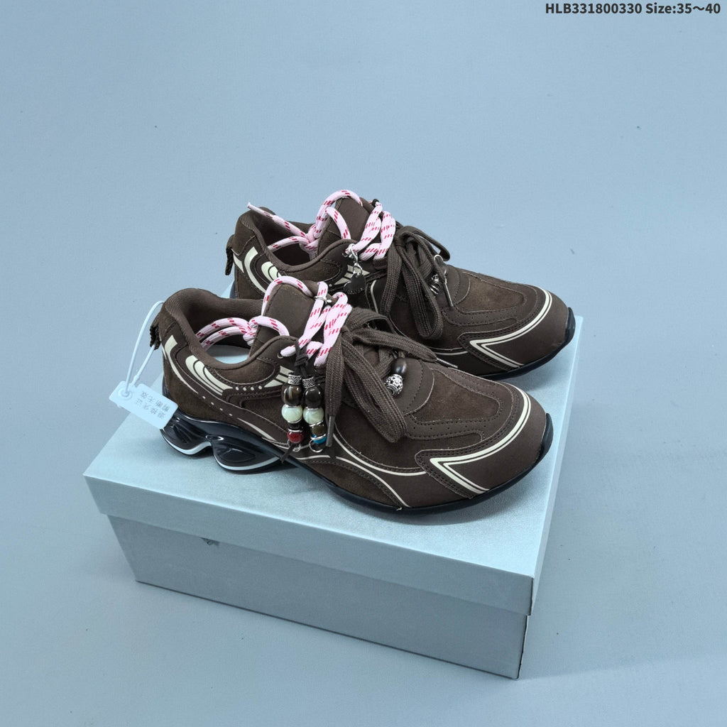 GG-CC G25X4391 Brown Platform Low-Top Sneakers