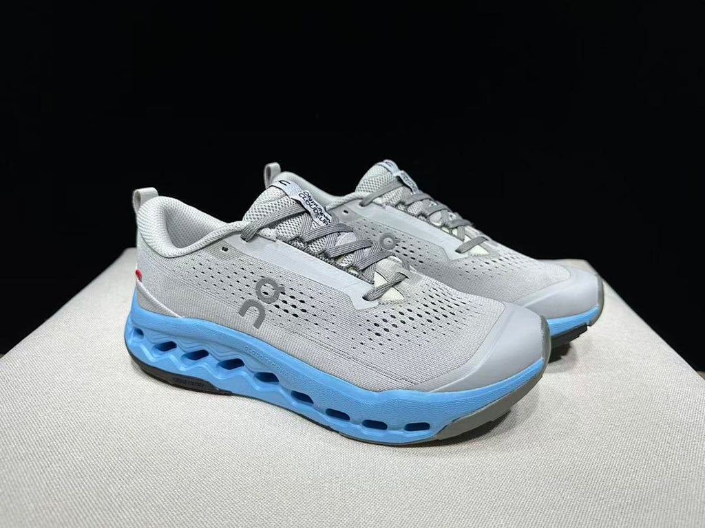 On Cloudsurfer Trail 2 Trail Running Shoes, Grey/Blue