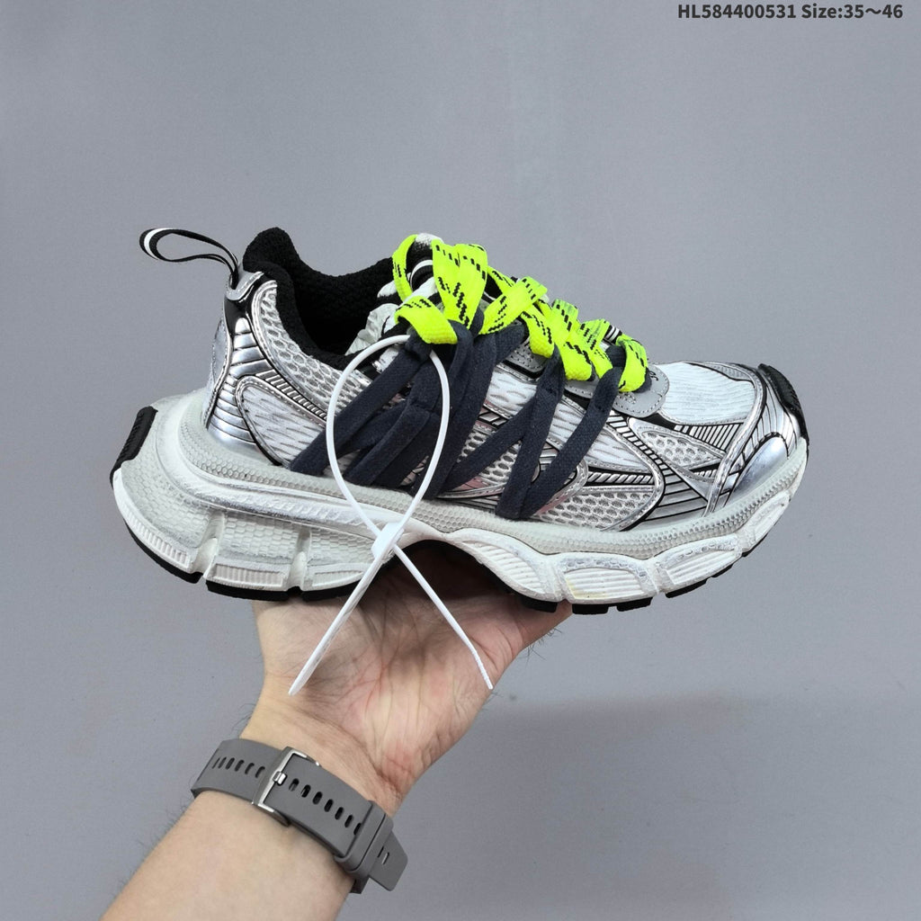 Balenciaga 3XL Low-Top Sneakers in Silver and Grey