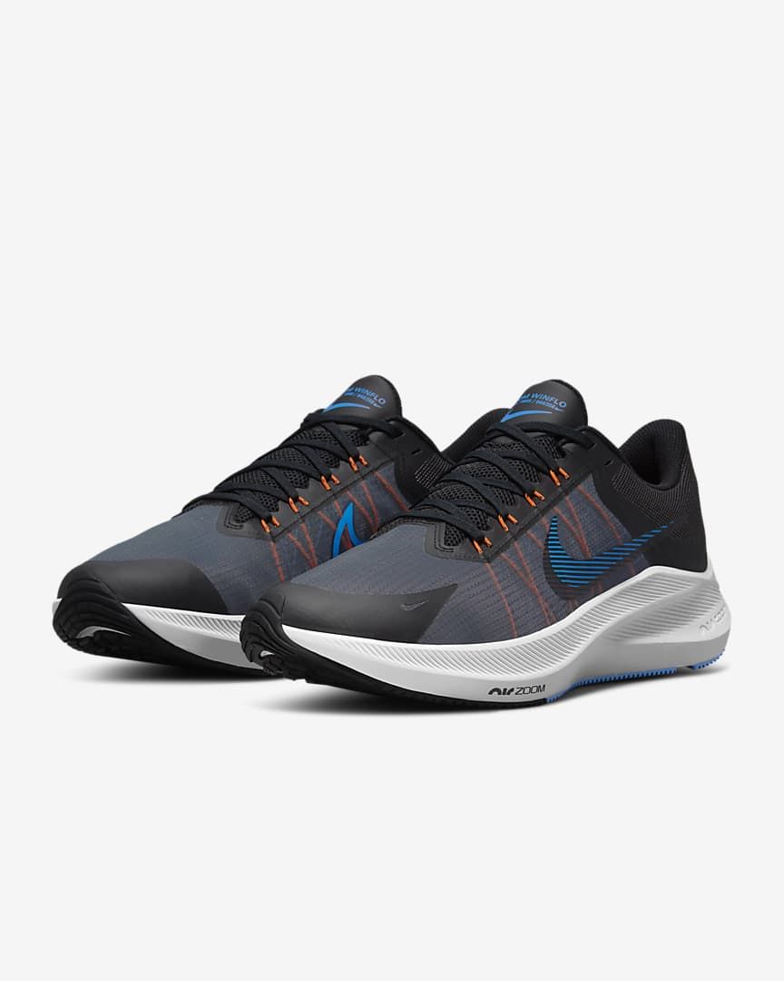 Nike Zoom Winflo 8 Running Shoes, Black Blue CW3419-007