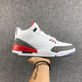 Air Jordan 3 Retro White Red High-Top Sneakers