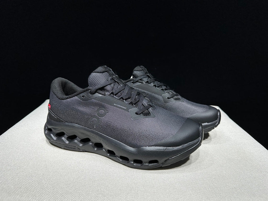 On Cloudsurfer Trail 2 Waterproof Trail Running Shoes, Black