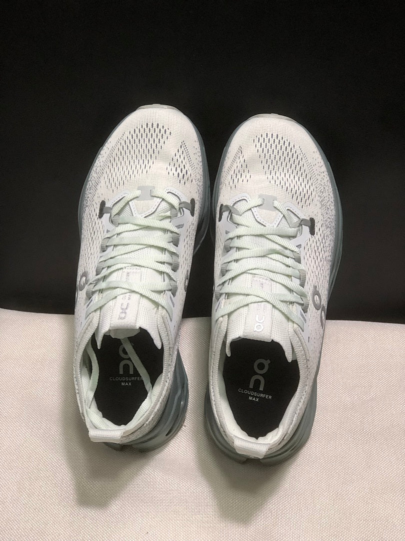 On Cloudsurfer Max Running Shoes, Grey and Moon