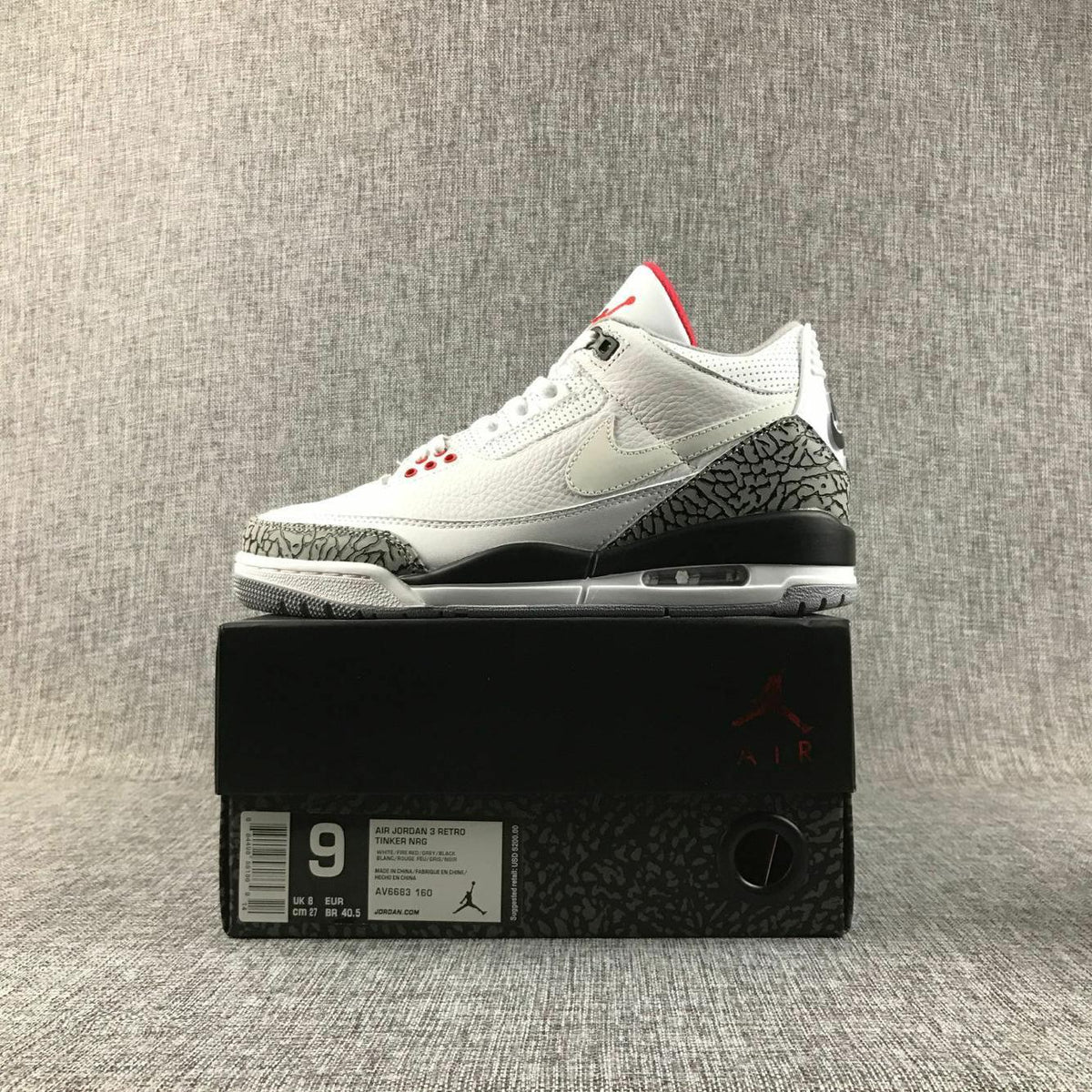 Air Jordan 3 Retro White Cement Sneakers