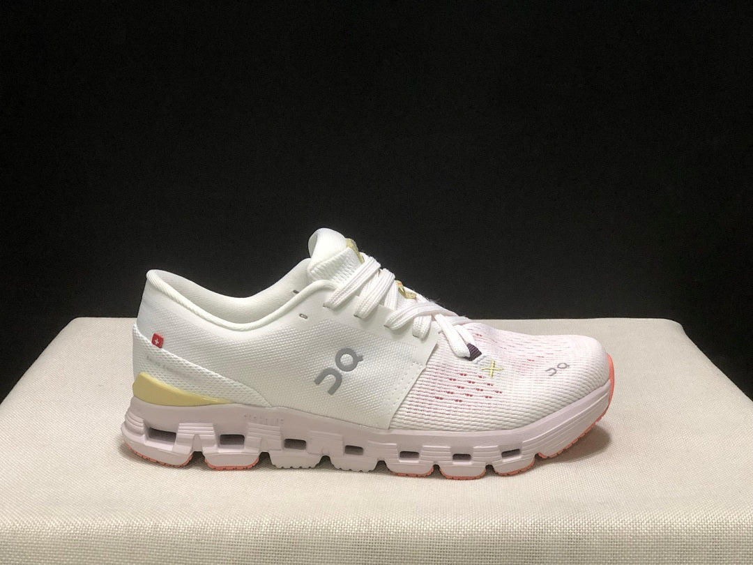 On Cloud X 4 Sneakers White Yellow Pink