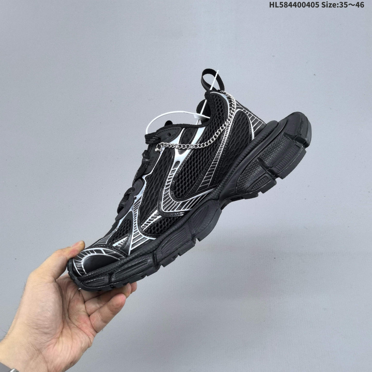 Balenciaga Phantom Sneakers in White and Metallic Gold