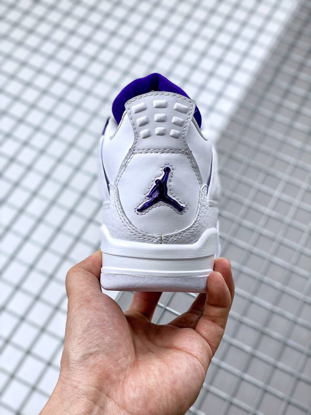 Jordan Air Jordan 4 Court Purple White and Purple Sneakers