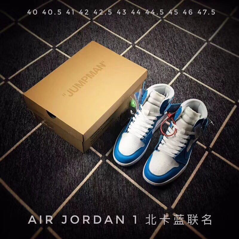 Air Jordan 1 High Off-White University Blue Sneakers