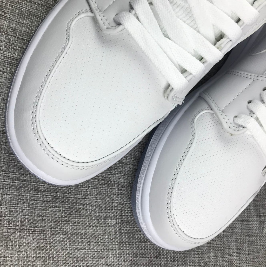 Air Jordan 1 Mid White Sneakers with Translucent Outsole