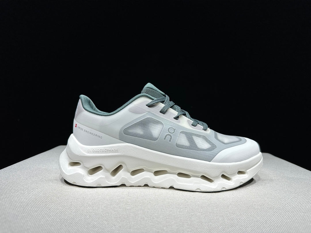 On Cloudtilt Remix Sneakers in White and Green