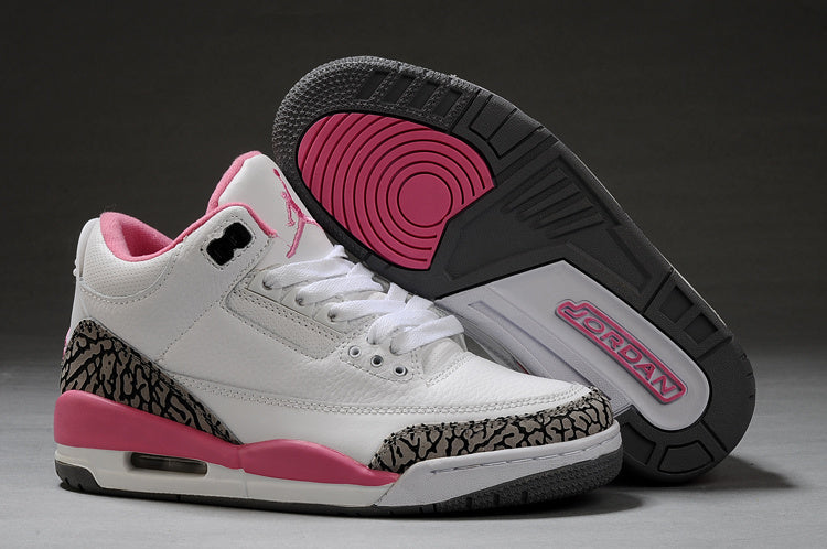 Jordan Air Jordan 3 High-Top Sneakers White Pink