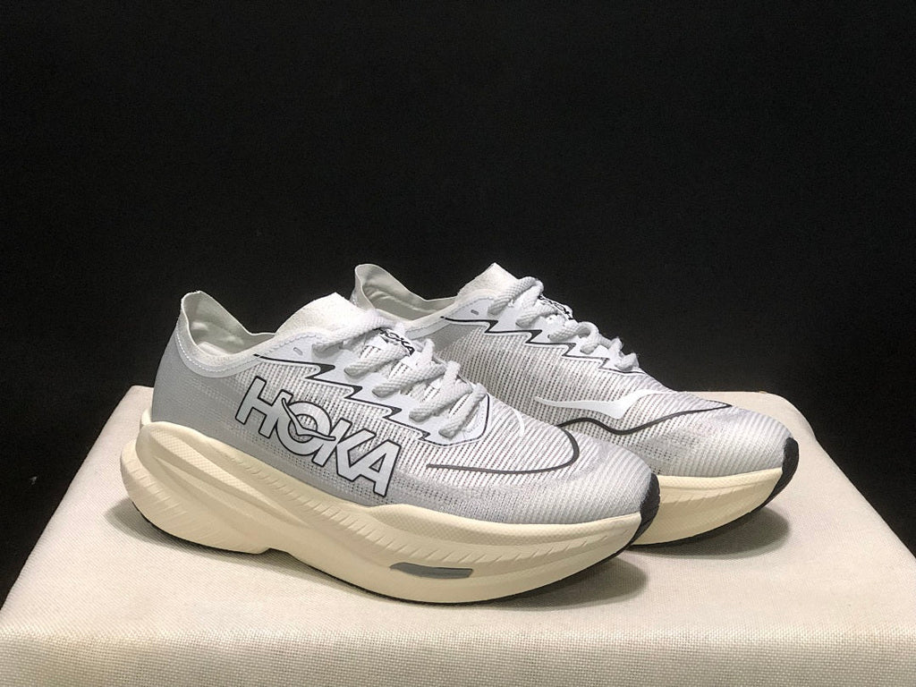 HOKA Mach X 2 Running Shoes in White and Gray