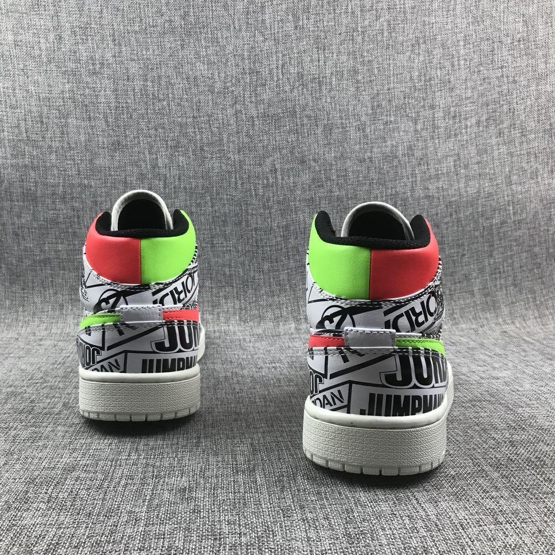 Jordan Air Jordan 1 Mid Graphic Sneakers Black White