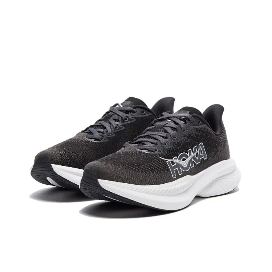 HOKA Mach 6 Running Shoes in Black and White
