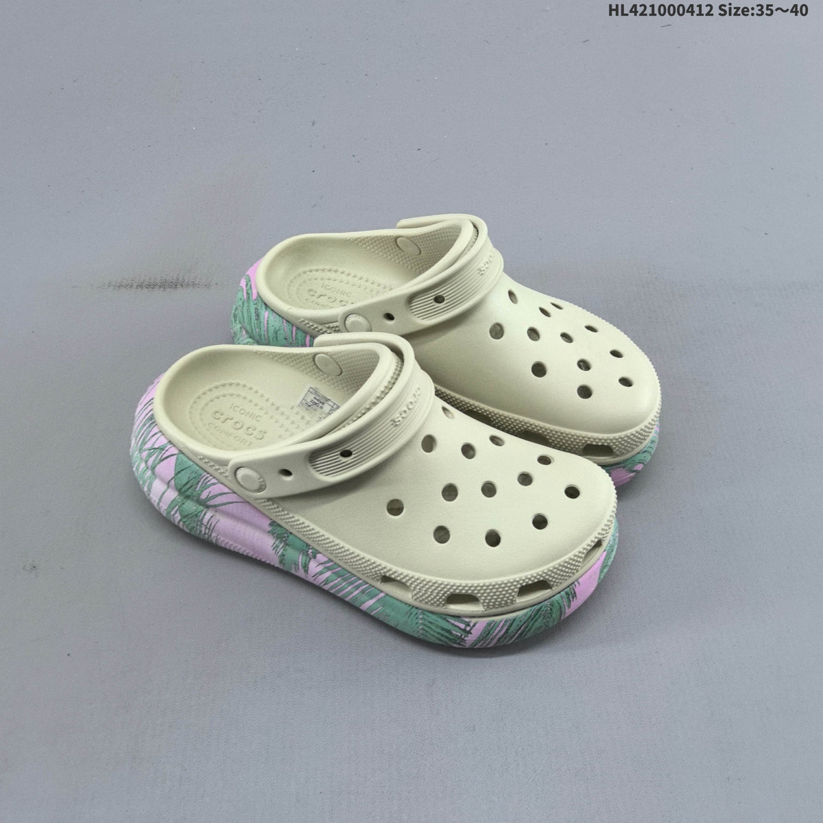 Crocs Classic Platform Clogs with Butterfly Print