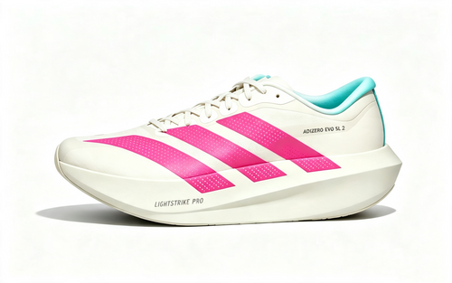 adidas Adizero Evo SL 2 Running Shoes White Pink Green