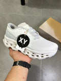 On Running White and Gray Running Sneakers