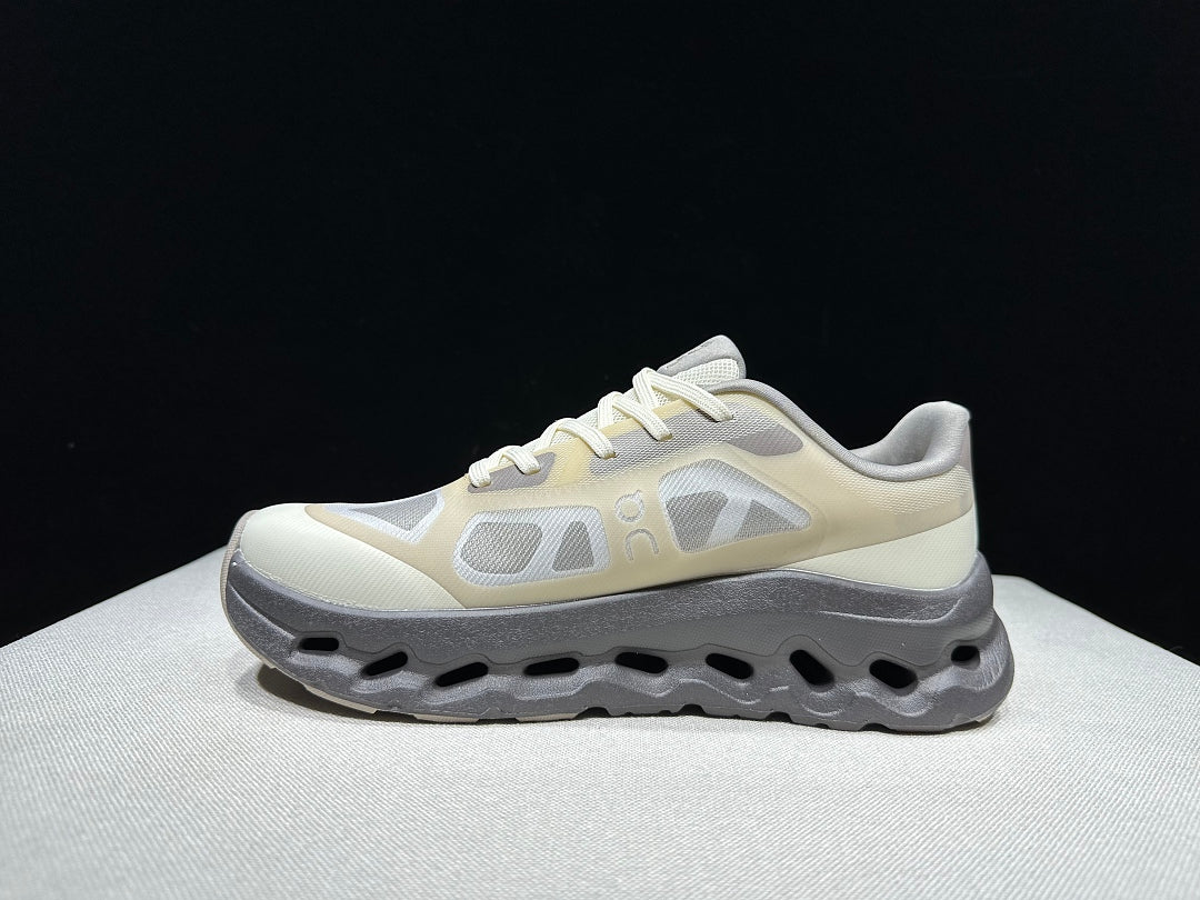 On Cloudtilt Remix Sneakers in White and Pebble