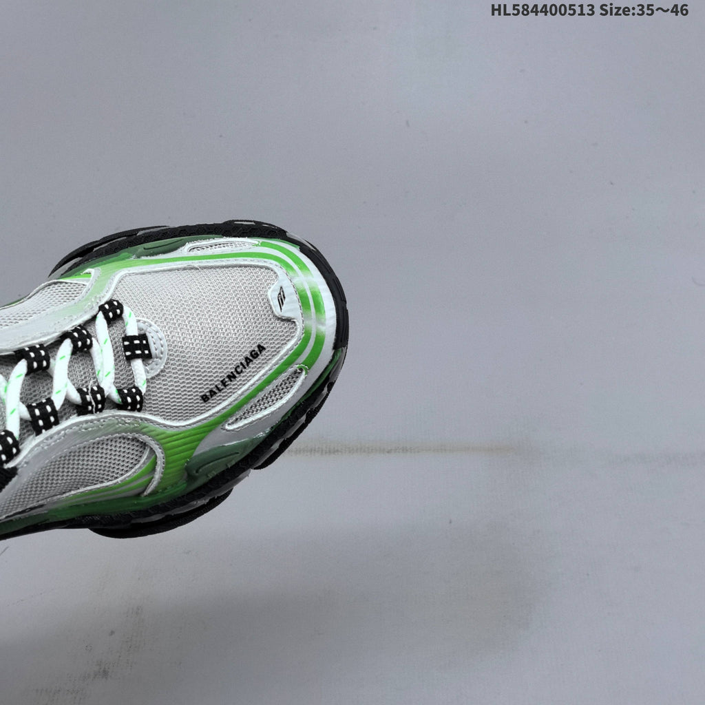 Balenciaga Triple S 2.0 Sneakers in White and Green