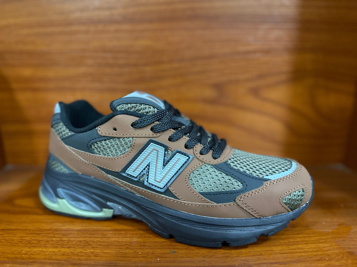 New Balance 9060 Sneakers in Taupe and Blue