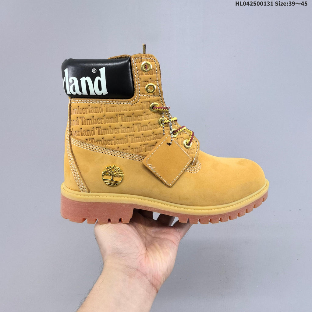 Timberland Yellow Lace-Up Ankle Boots