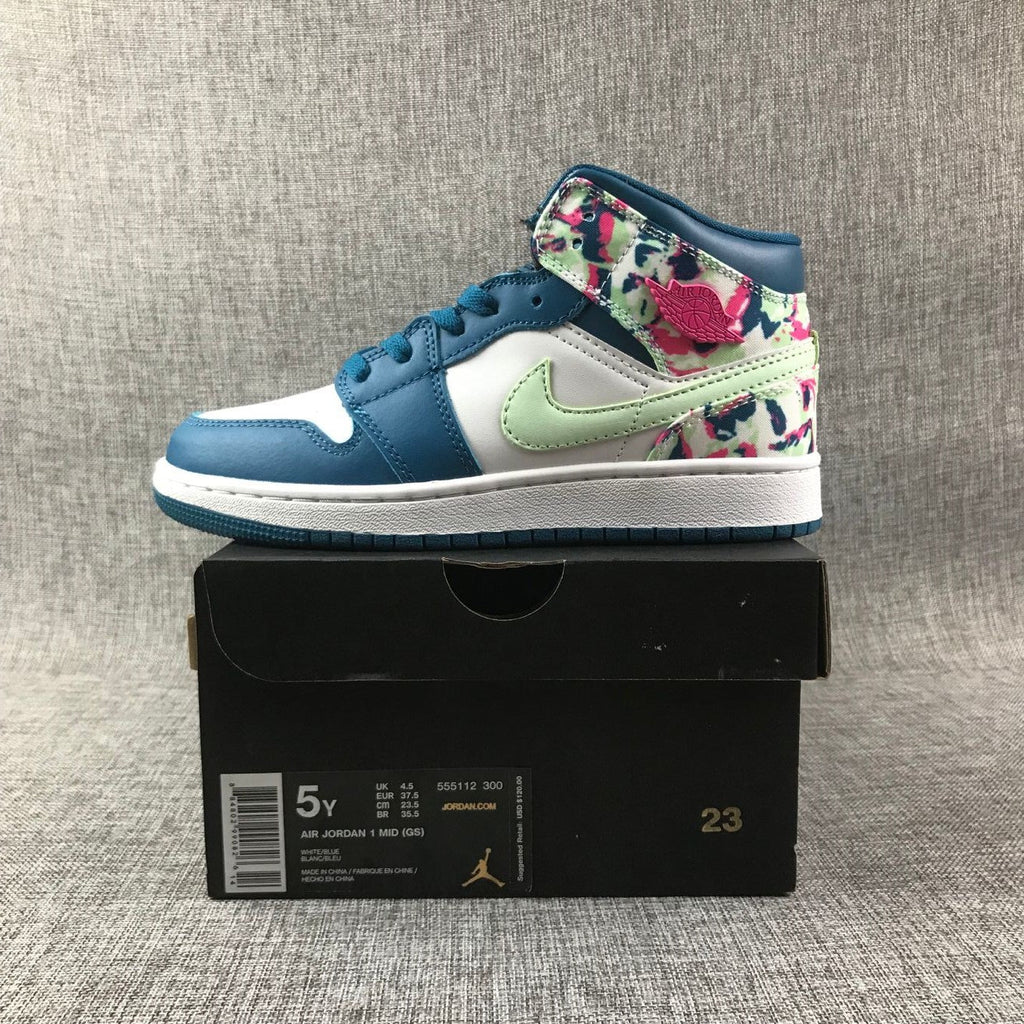Air Jordan 1 Mid Hawaii Multicolor High-Top Sneakers