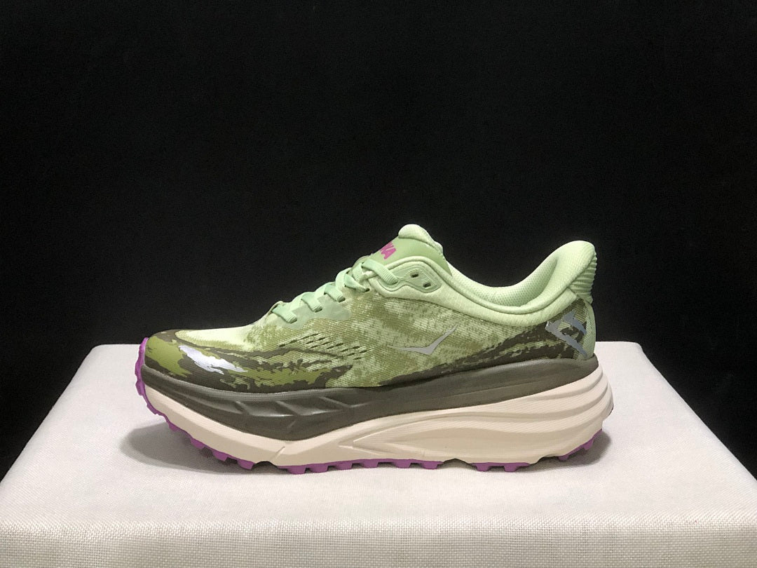 HOKA Stinson 7 Trail Running Shoes in Sage Green