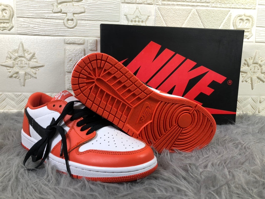 Nike Air Jordan 1 Low White Orange Sneakers CZ0790-801