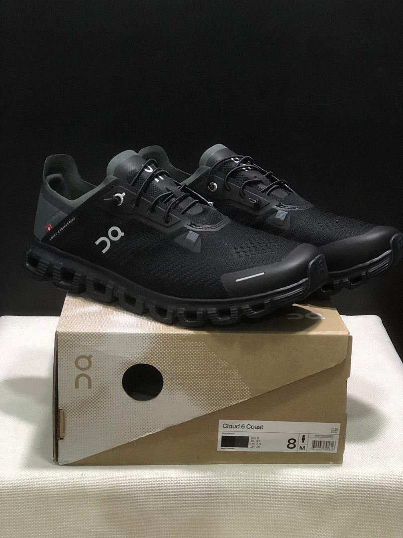 On Cloud 6 Coast Black Running Shoes