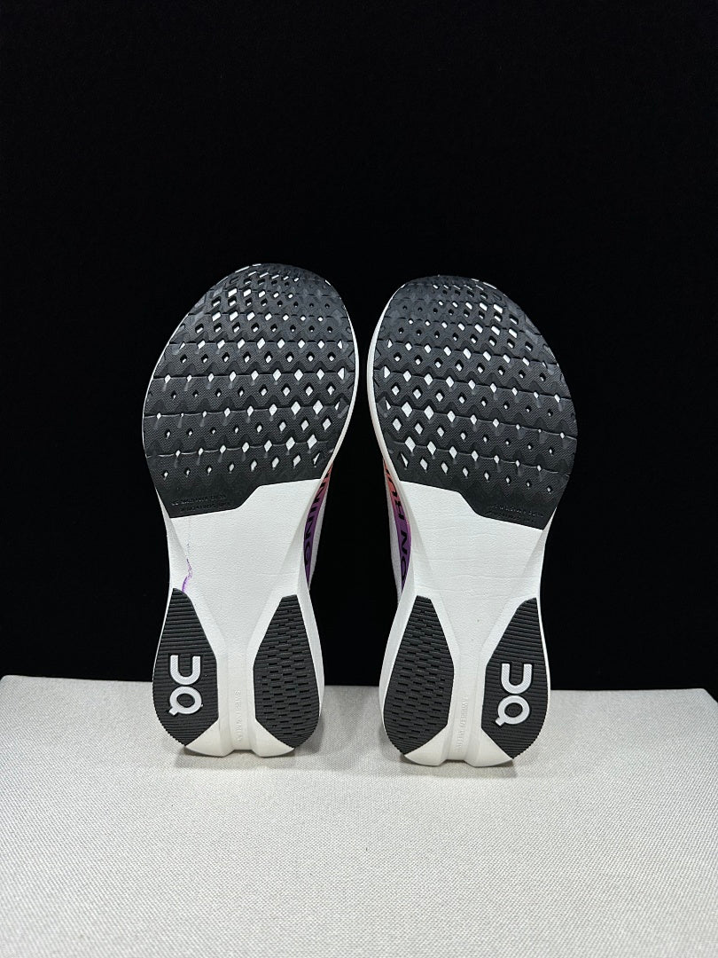 On Cloudboom Strike LS White Purple Running Shoes