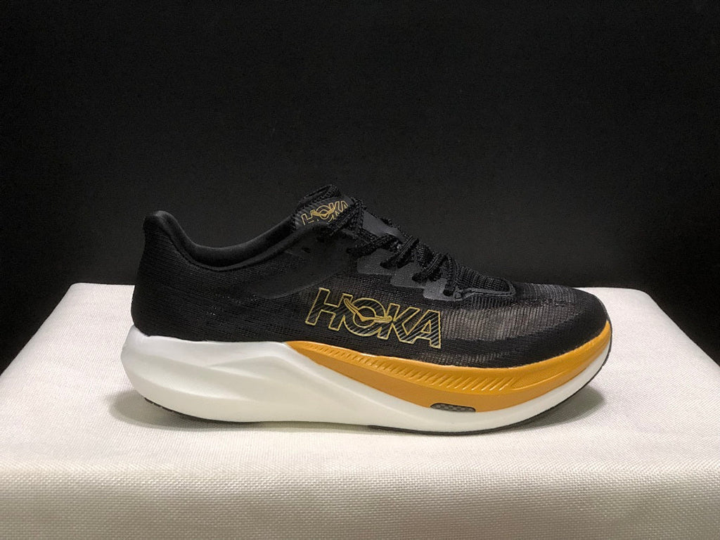 HOKA Rocket X 3 Running Shoes in Black and Gold