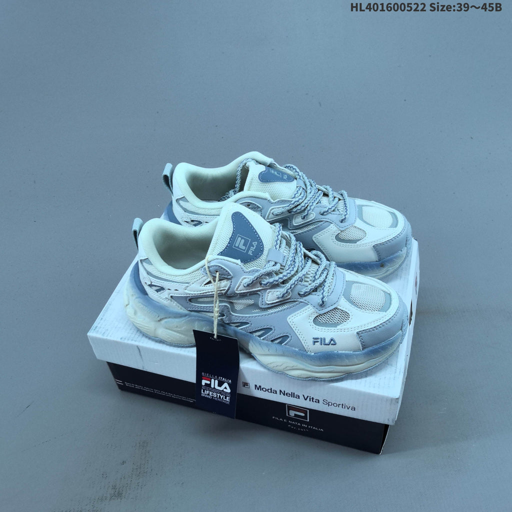 FILA FERN Low-Top Sneakers White and Blue F12M622118FSP