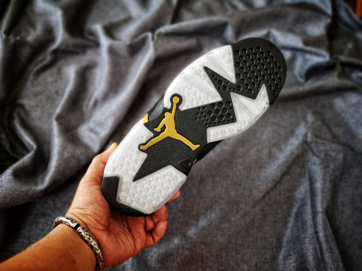Air Jordan 6 Black and Gold High-Top Sneakers