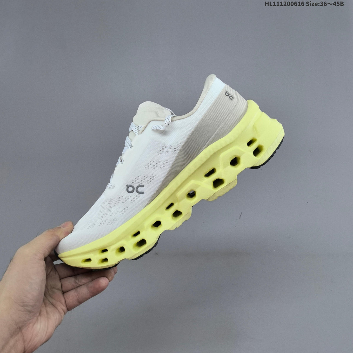 On Cloudmonster 3 Running Shoes White Grey