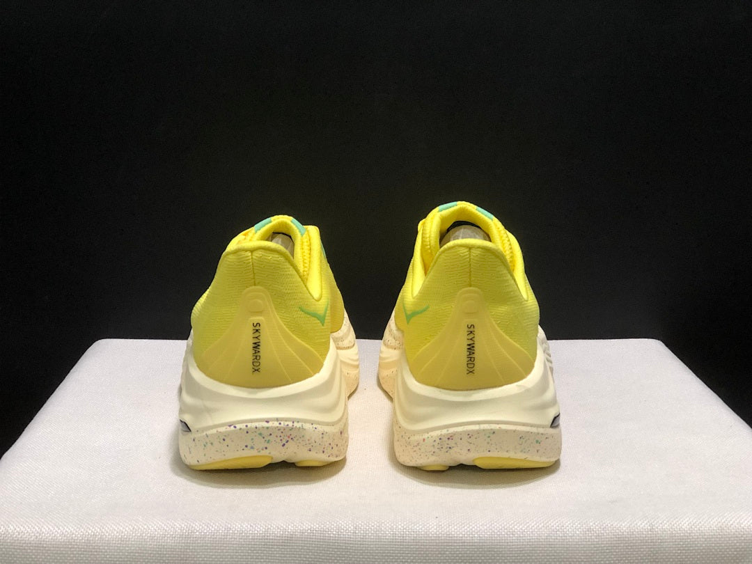 HOKA Skyward X Running Shoes in Yellow and Aqua