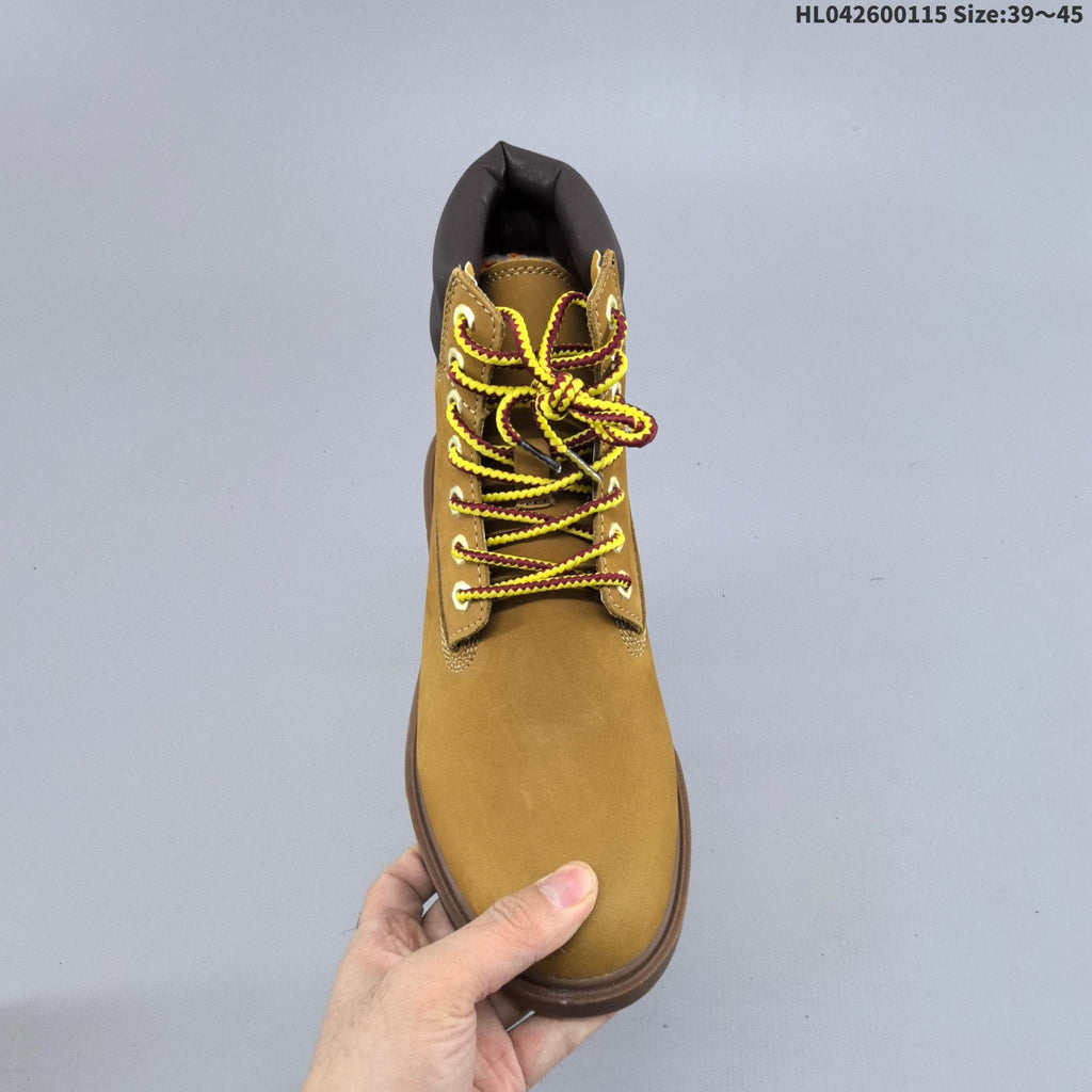 Timberland 6-Inch Style Lace-Up Boots, Wheat and Brown