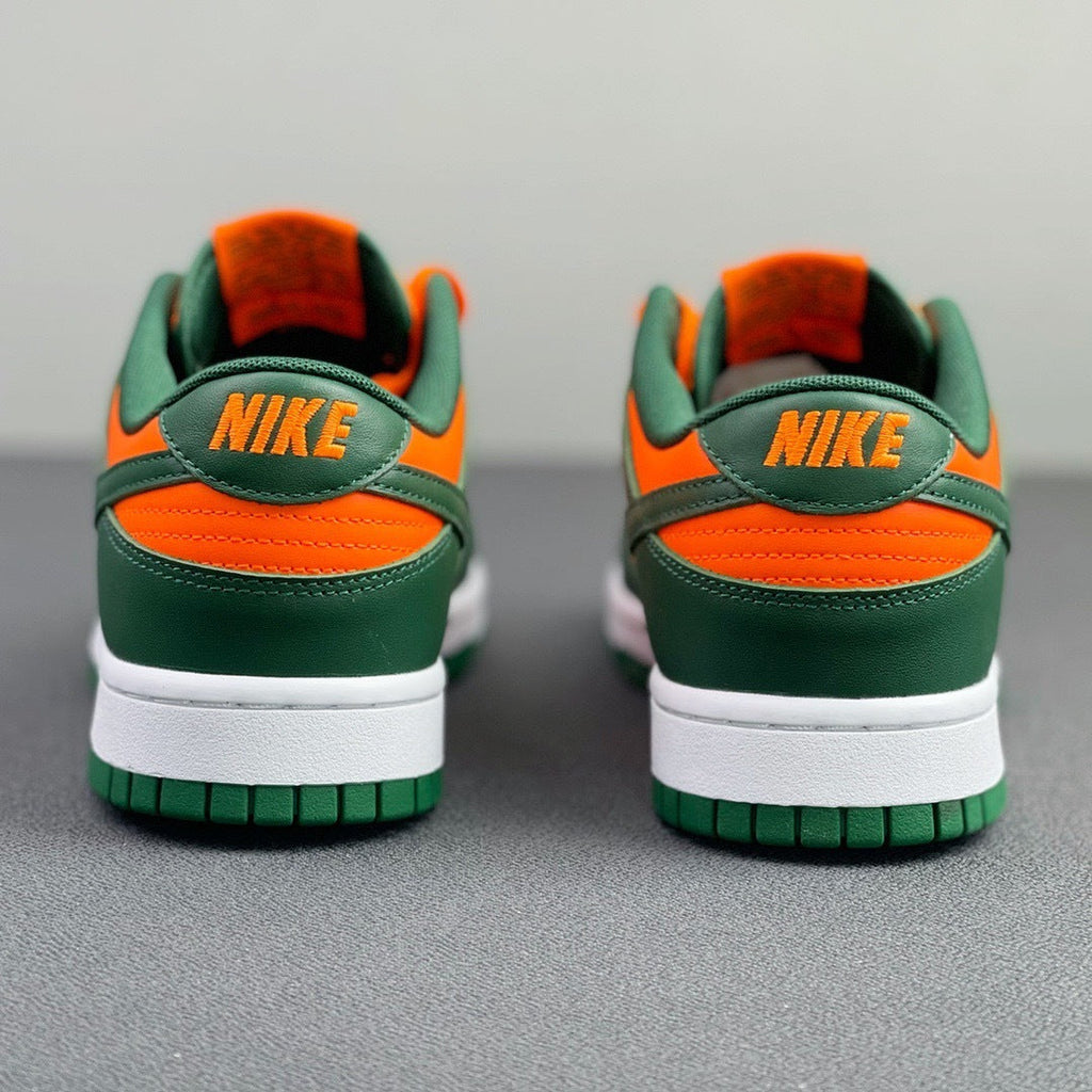 Nike Dunk Low Miami Hurricanes Green and Orange DD1391-300