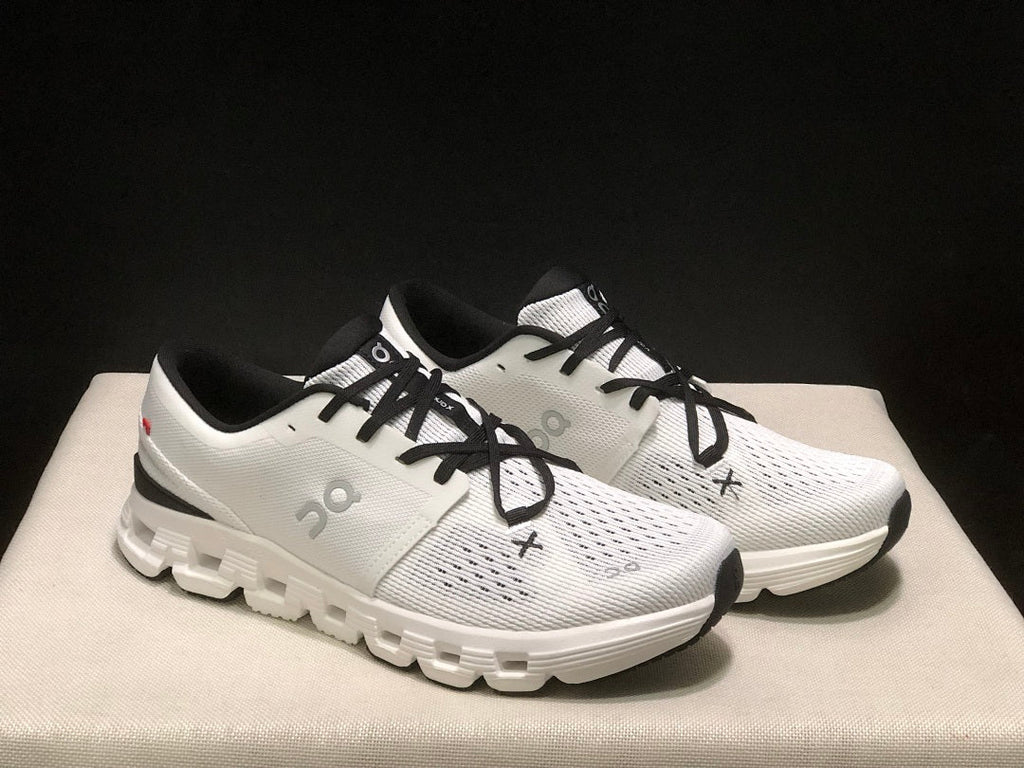 On Cloud X 4 Ivory and Black Sneakers