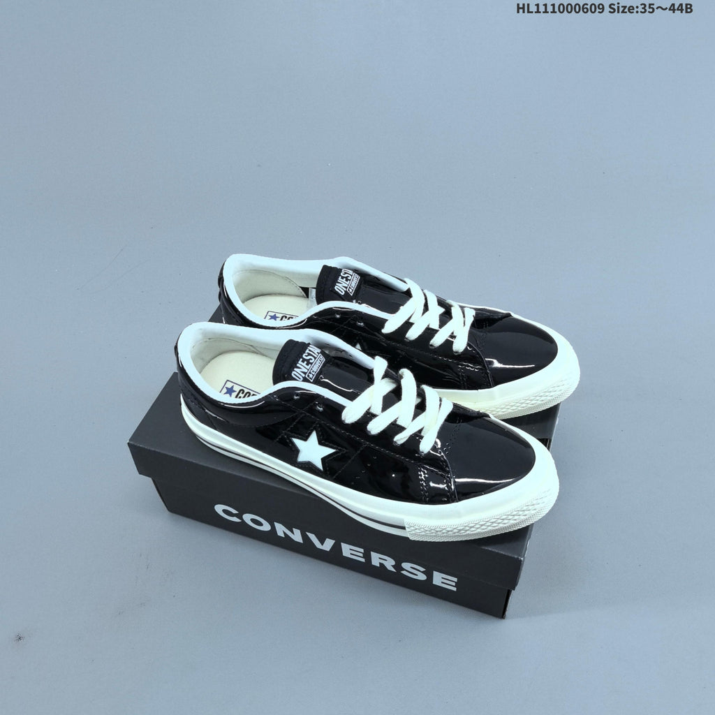 Converse One Star Low-Top Lifestyle Sneakers, Black and White