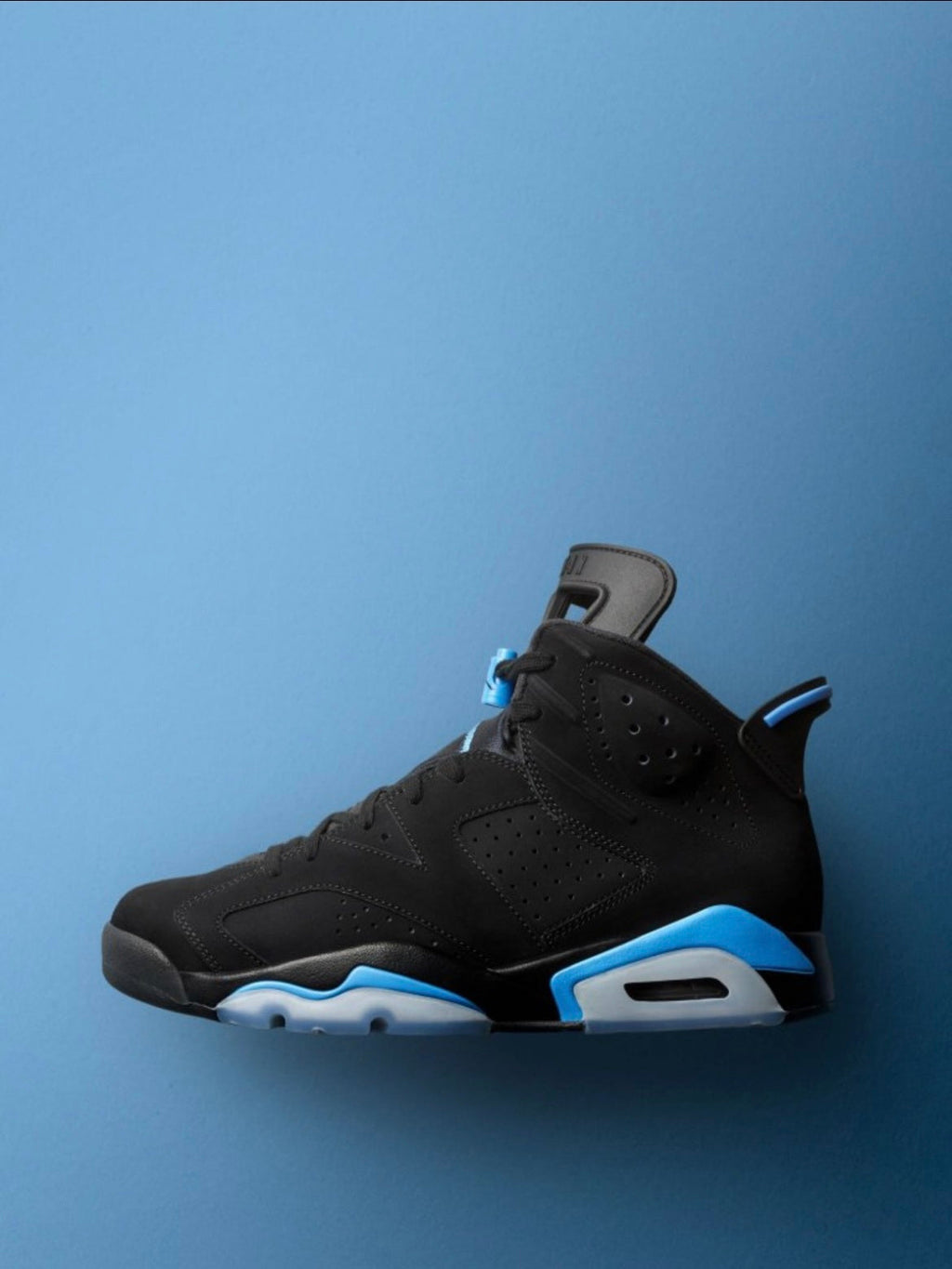 Jordan Air Jordan 6 UNC Black and University Blue Sneakers