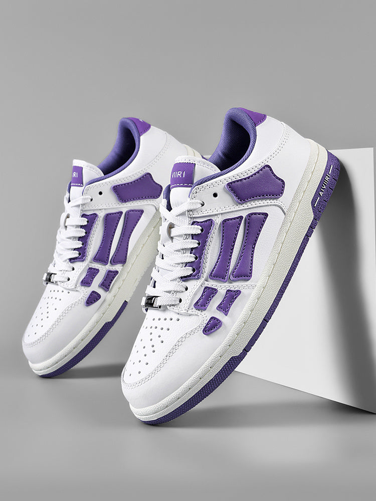AIMIRI Low-Top Sneakers in White and Purple