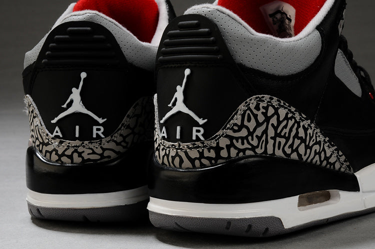 Jordan Air Jordan 3 Black Grey Red High-Top Sneakers