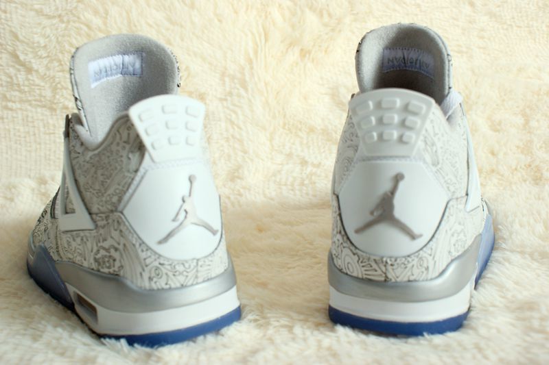 Jordan Air Jordan 4 Laser 5LAB4 White and Blue Sneakers