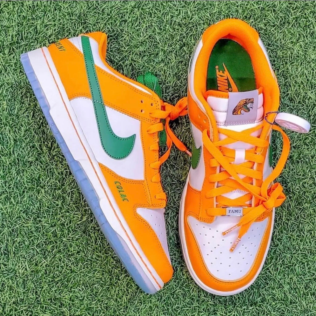 Nike Dunk Low Florida A&M White Orange DR6188-800