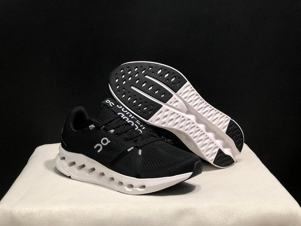 On Cloudsurfer Black and White Running Shoes