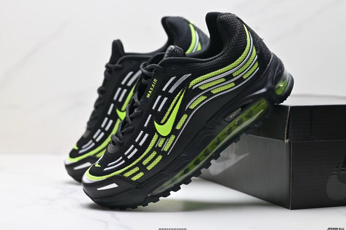 Nike Air Max 720 Black and Volt Green Sneakers
