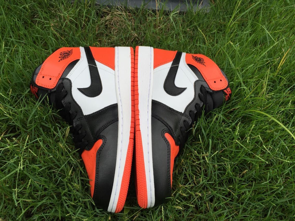 Jordan 1 High Women's Black Orange White Sneakers