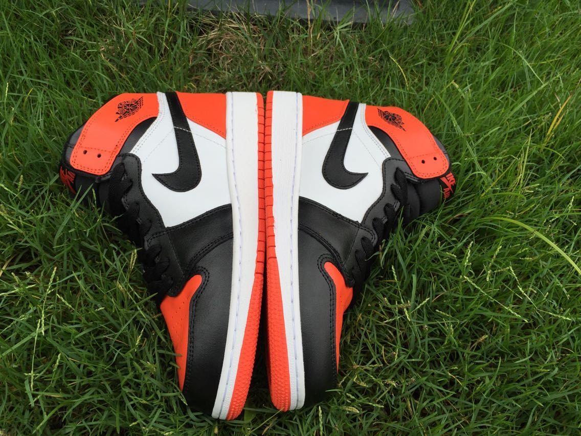 Jordan 1 High Women's Black Orange White Sneakers
