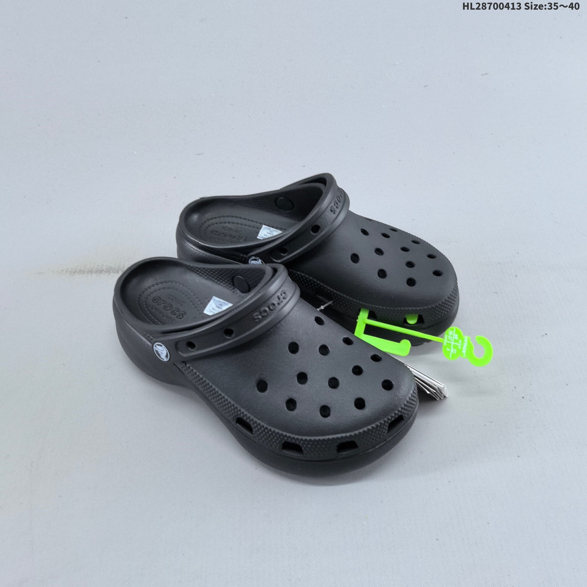 Crocs Classic Clog Platform in White and Black